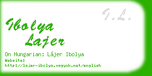 ibolya lajer business card
